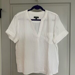 J. Crew gauze pop-over top